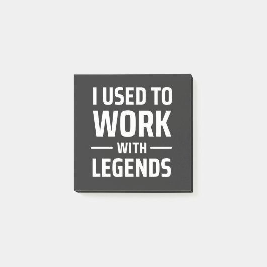 Ik werkte vroeger met Legends Post-it® Notes (Voorkant)