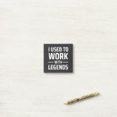 Ik werkte vroeger met Legends Post-it® Notes (Op bureau)