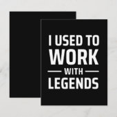 Ik werkte vroeger met Legends Save The Date (Voorkant / Achterkant)