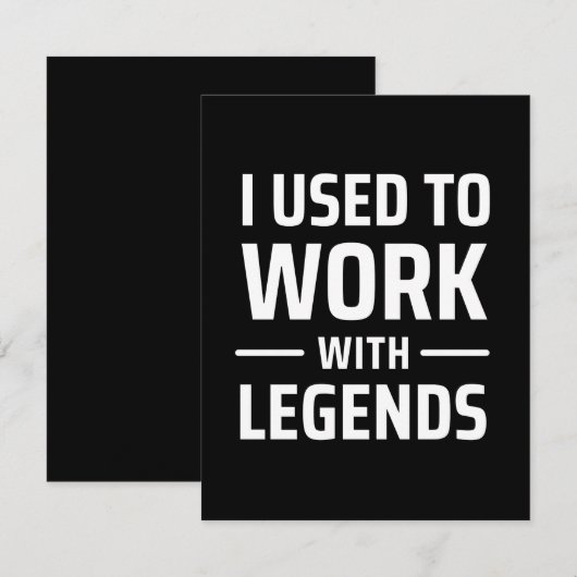 Ik werkte vroeger met Legends Save The Date (Voorkant / Achterkant)