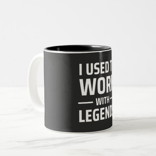 Ik werkte vroeger met Legends Tweekleurige Koffiemok (Voorkant links)