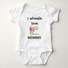 Ik Wheelie Love mama Motocross Baby Bodysuit