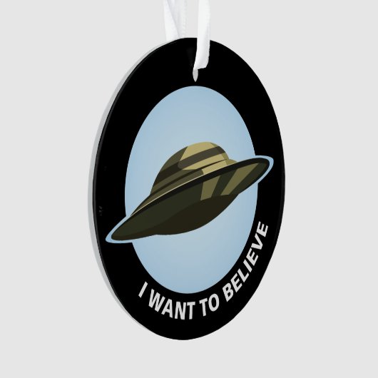 Ik wil acrylversiering geloven ornament (voorkant)