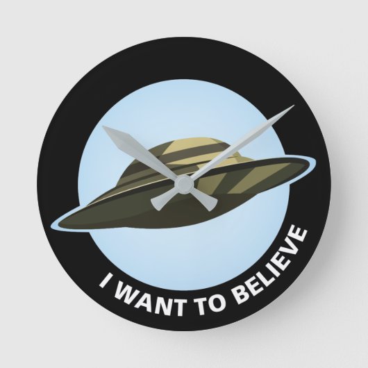 Ik wil acrylwandklok geloven ronde klok (Voorkant)