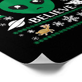 Ik wil Alien Christmas geloven Poster (Hoek)