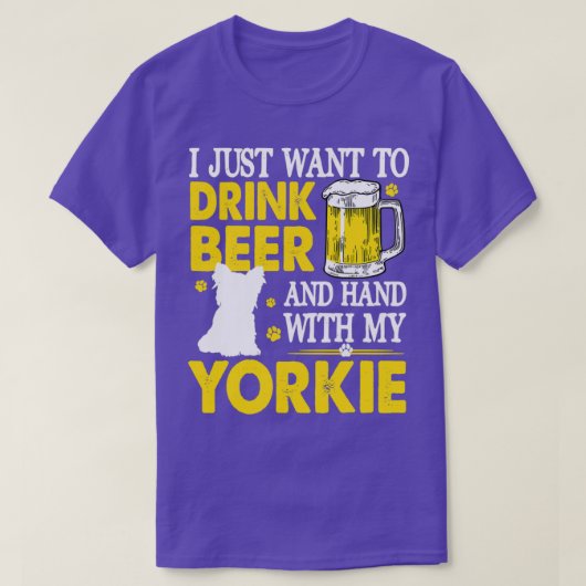 Ik wil alleen Beer Drinken hangen met mijn T T-shirt (Design voorkant)