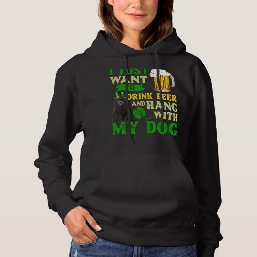 Ik wil alleen bier Drinken en met mijn Chow Ch han Hoodie (Voorkant)