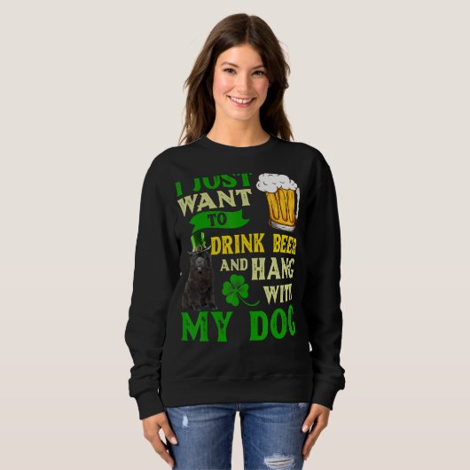 Ik wil alleen bier Drinken en met mijn Chow Ch han Trui (Voorkant volledig)