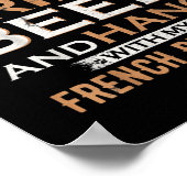 Ik wil alleen bier Drinken en met mijn Frans hange Poster (Hoek)