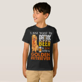 Ik wil alleen bier Drinken en met mijn gulden hang T-shirt (Voorkant volledig)