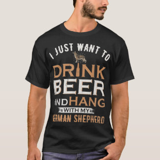 Ik wil alleen bier Drinken en met mijn hoofd hange T-shirt