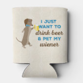 Ik wil alleen bier drinken en mijn vrouw bevochtig blikjeskoeler (Achterkant)