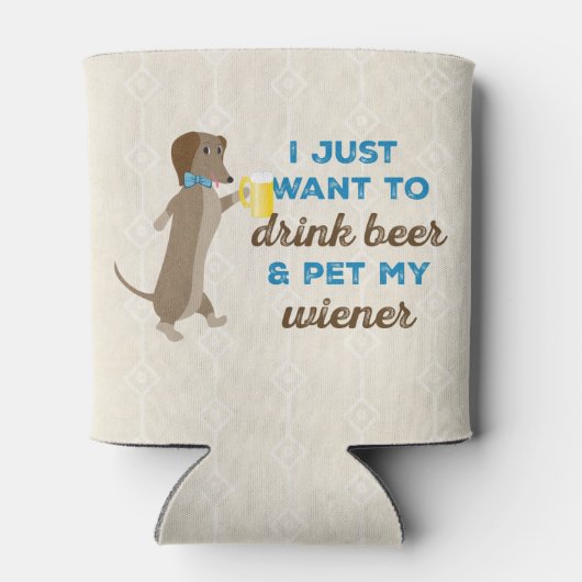 Ik wil alleen bier drinken en mijn vrouw bevochtig blikjeskoeler (Achterkant)