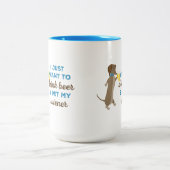 Ik wil alleen bier drinken en mijn vrouw bevochtig tweekleurige koffiemok (Center)