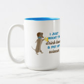 Ik wil alleen bier drinken en mijn vrouw bevochtig tweekleurige koffiemok (Links)