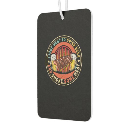 Ik wil alleen bier Drinken en wat vlees bq roken Luchtverfrisser (Links)