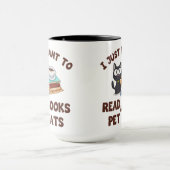 Ik wil alleen boeken en huiskatten lezen mok (Midden)