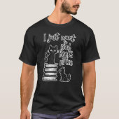 Ik wil alleen boeken en huiskatten lezen t-shirt (Voorkant)