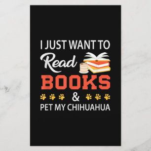 Ik wil alleen boeken lezen en mijn Chihuahua innem Briefpapier