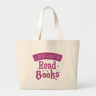 ik wil alleen boeken lezen grote tote bag