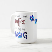 Ik wil alleen Coffee en Hug Drinken. Koffiemok (Voorkant links)