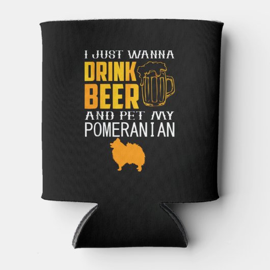 Ik wil alleen Dink Beer en Pommern. Blikjeskoeler (Voorkant)