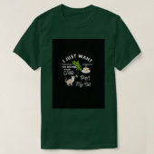 Ik wil alleen Drink thee en m'n kat pakken T-shirt (Design voorkant)