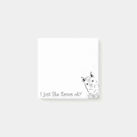 Ik wil alleen graag dat llamas een briefje geeft post-it® notes (Voorkant)