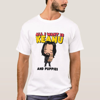 Ik wil alleen Keanu en puppies T-shirt