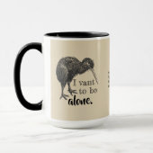 Ik wil alleen Kiwi Bird Natuur zijn Mok (Links)