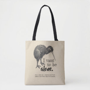 Ik wil alleen Kiwi Bird Natuur zijn Tote Bag