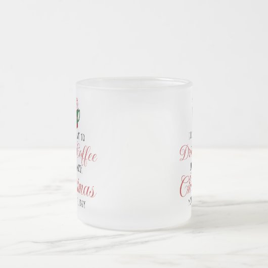 Ik wil alleen koffie drinken en kerstmis kijken. matglas koffiemok (Center)