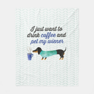 Ik wil alleen koffie drinken en mijn vrouw (blauw) fleece deken