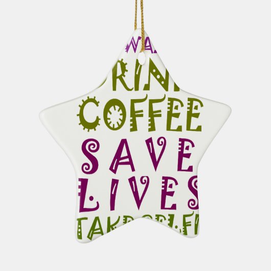 Ik wil alleen koffie drinken en selfies nemen keramisch ornament (Rechts)