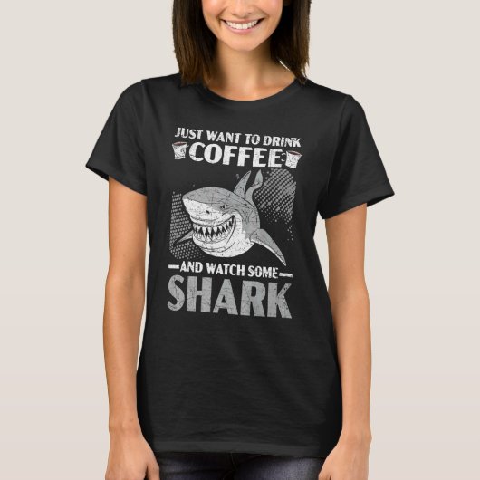 Ik wil alleen koffie Drinken en wat haaienkap beki T-shirt (Voorkant)