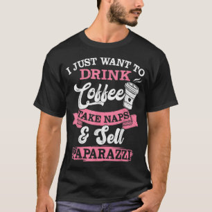 Ik wil alleen koffie Drinken met kranen die Papara T-shirt