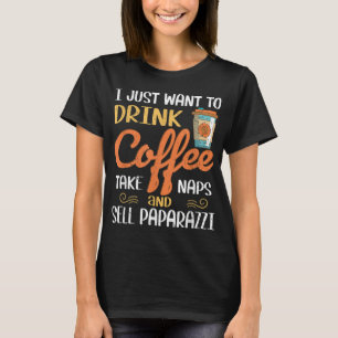 Ik wil alleen koffie Drinken met kranen die Papara T-shirt