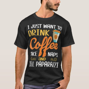 Ik wil alleen koffie Drinken met kranen die Papara T-shirt