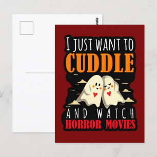 Ik wil alleen maar afschuiven en horrorfilms bekij briefkaart