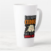 Ik wil alleen maar afschuiven en horrorfilms bekij latte mok (Rechterhoek)