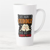 Ik wil alleen maar afschuiven en horrorfilms bekij latte mok (Rechts)