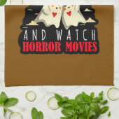 Ik wil alleen maar afschuiven en horrorfilms bekij theedoek (Gevouwen)