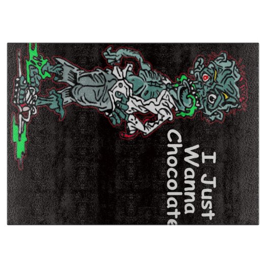 Ik wil alleen maar chocolade - Cute Chocolate Love Snijplank (Voorkant)