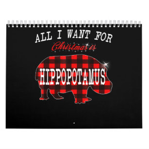 Ik wil alleen maar dat Hippopotamus Funny Xmas is. Kalender