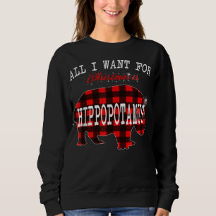 Ik wil alleen maar dat Hippopotamus Funny Xmas is. Trui