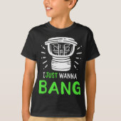 Ik wil alleen maar een bang-audiotechnicus t-shirt (Voorkant)