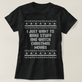 Ik wil alleen maar een beetje lelijke kerstkeuken  t-shirt