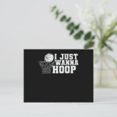 Ik wil alleen maar Hoop | Basketbalontwerp Briefkaart (Staand voorkant)