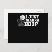 Ik wil alleen maar Hoop | Basketbalontwerp Briefkaart (Voorkant / Achterkant)