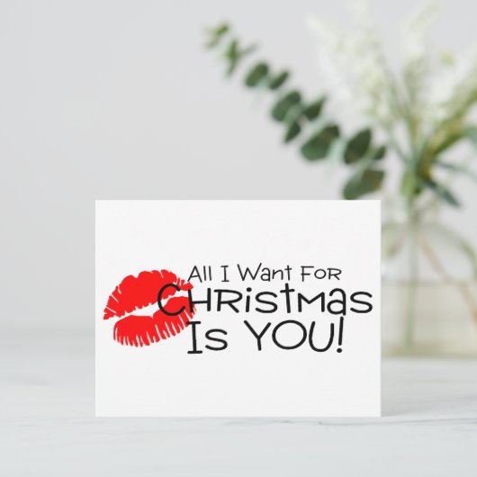 Ik wil alleen maar kerst. briefkaart (Staand voorkant)